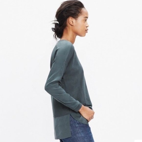 Sold Madewell} Silk Edge Scoop Neck Tee - Picture 2 of 5